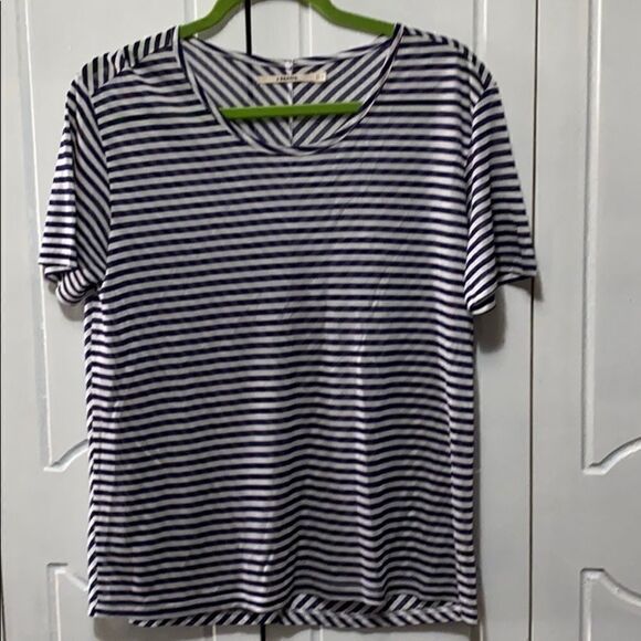 J Brand navy/white striped top blouse size small - Picture 1 of 9